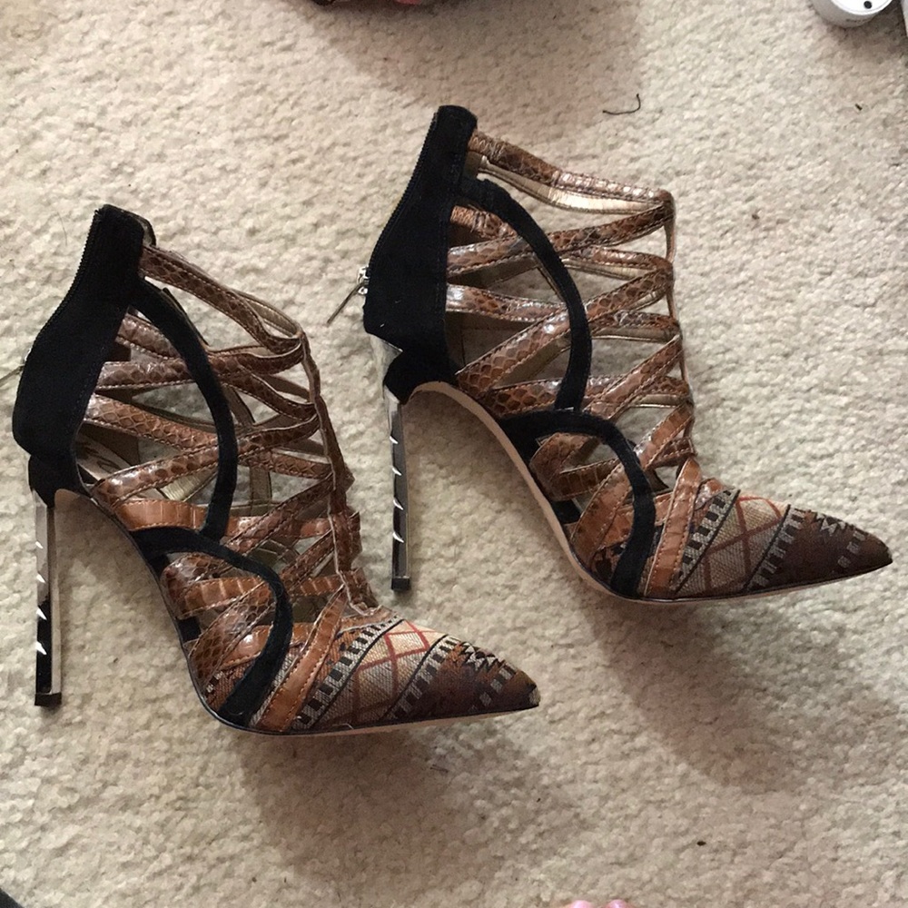 Tribal? Caged San Edelman Booties